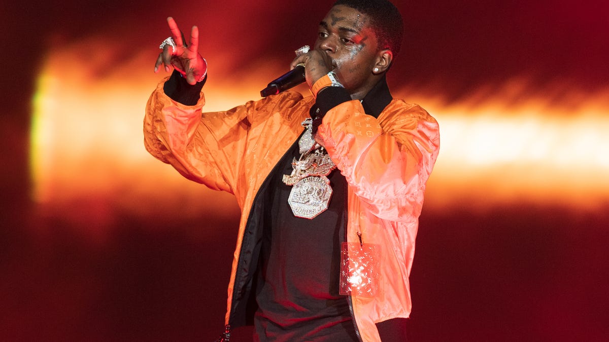Rapper Kodak Black performs onstage during day three of Rolling