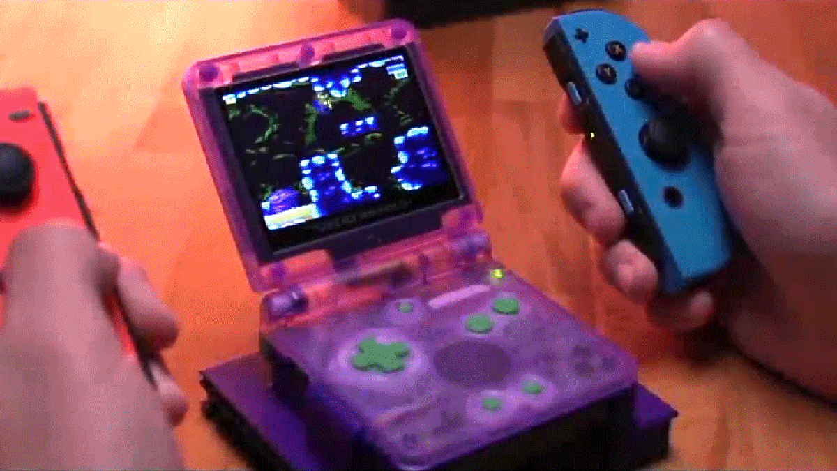 Game Boy Advance SP Classic NES Edition on Make a GIF