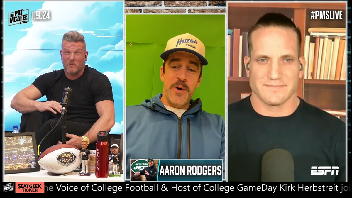 Pat McAfee Lets Aaron Rodgers Spout More Garbage On His Program