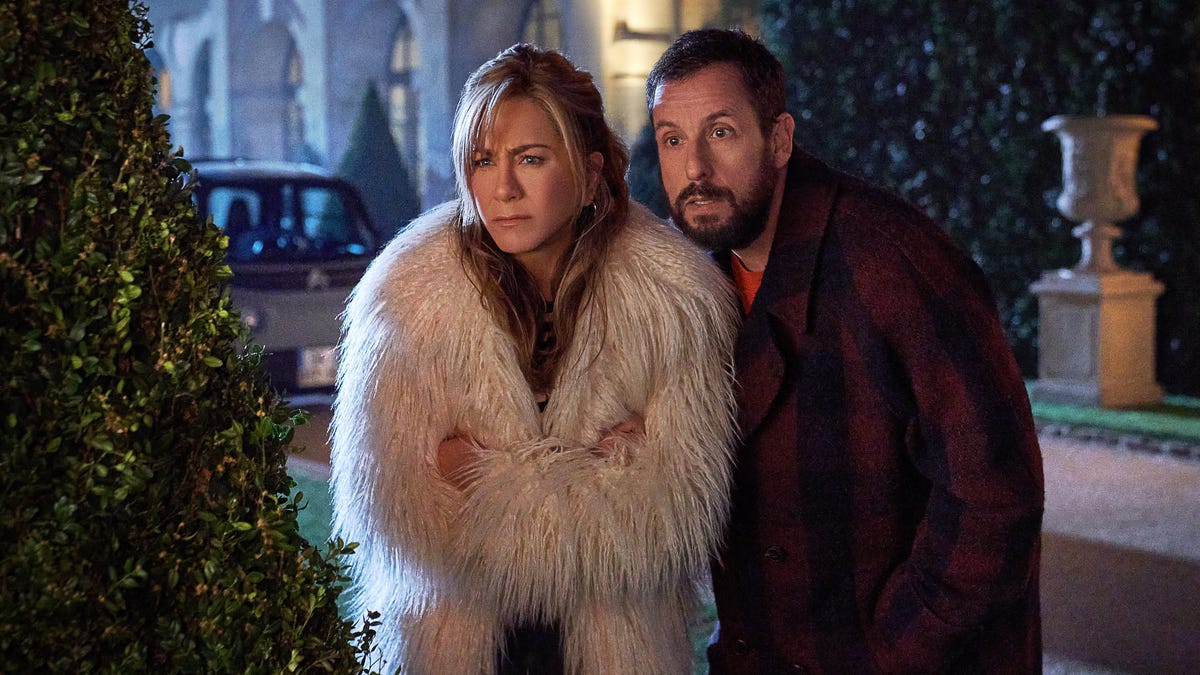 Review: Jennifer Aniston and Adam Sandler win again with snappy 'Murder  Mystery 2' - Los Angeles Times