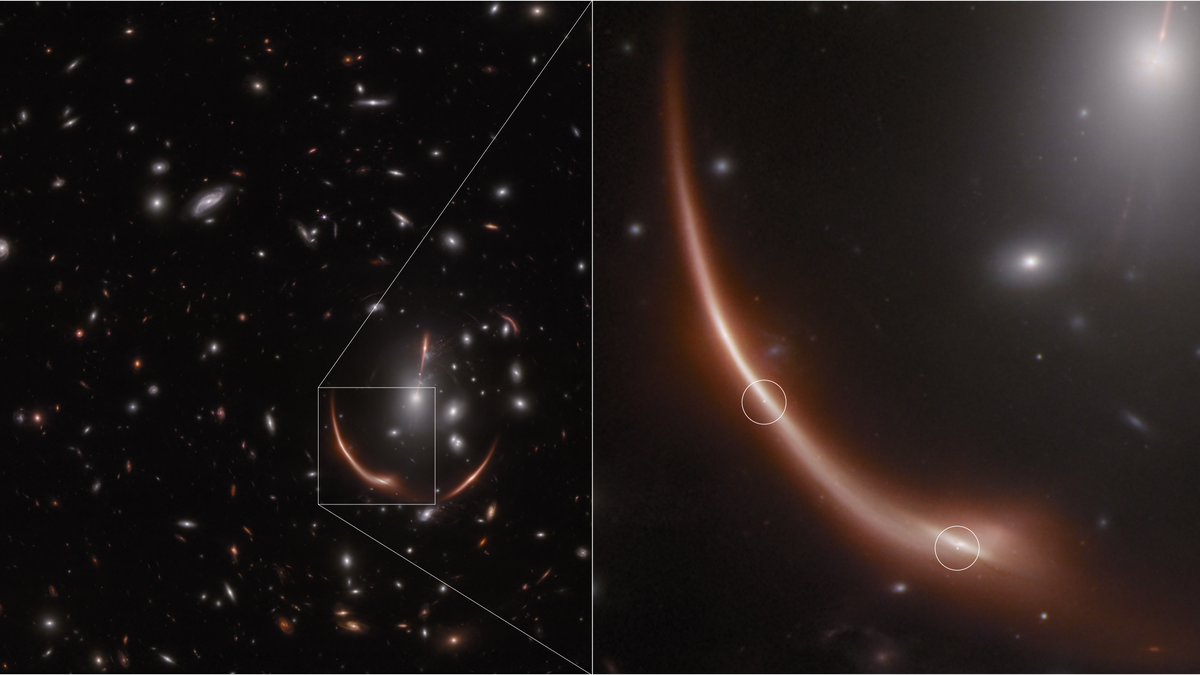 Webb detecta una antigua supernova en una lente gravitacional