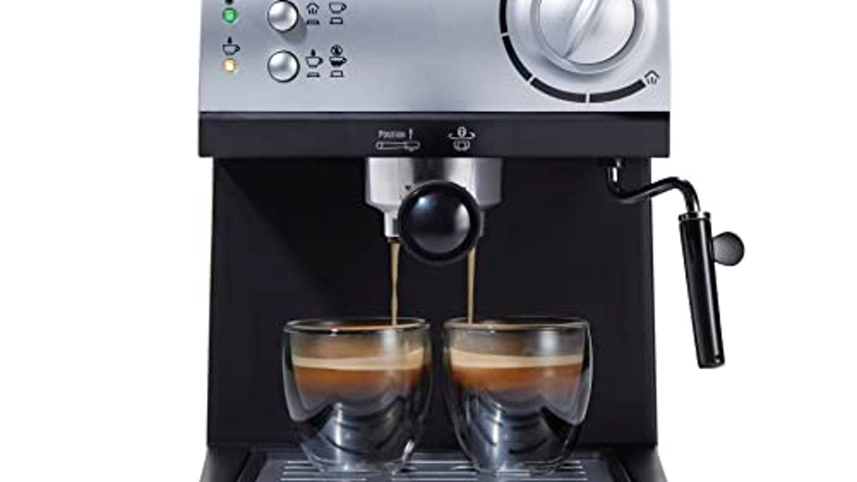 Enjoy Cafe Quality Drinks at Home with the Hamilton Beach 15 Bar Espresso Machine, 20% Off Today