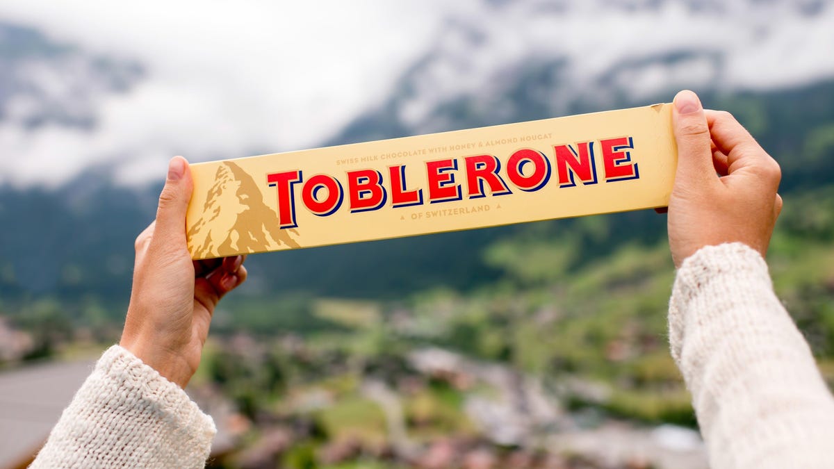 First Toblerone bars without the iconic logo have gone on sale