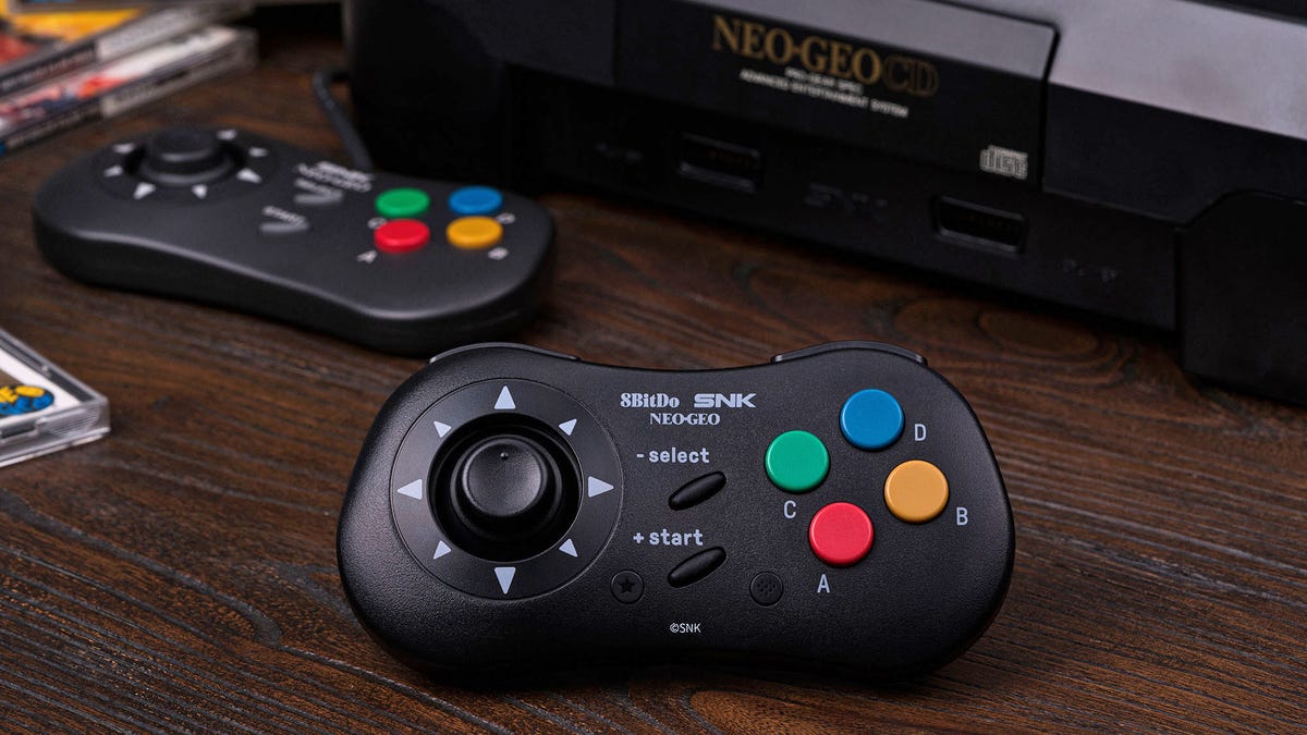 8Bitdo NEOGEO Wireless Controller for Windows, Android, and NEOGEO mini  with Classic Click-Style Joystick - Officially Licensed by SNK (Black  Edition)