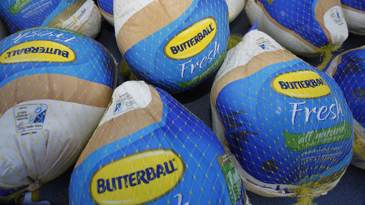 There’s a shortage of large, fresh Butterball turkeys