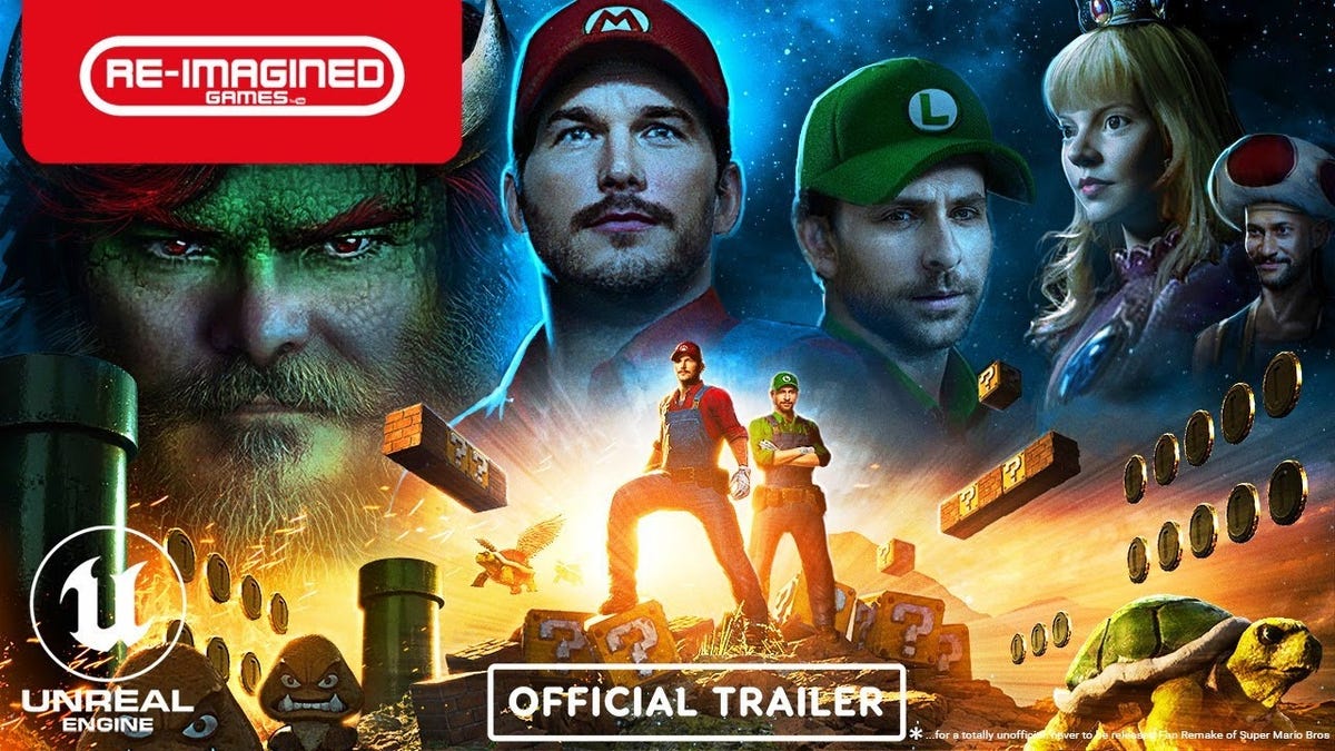 r Makes Chris Pratt's Mario Real With Unreal Engine