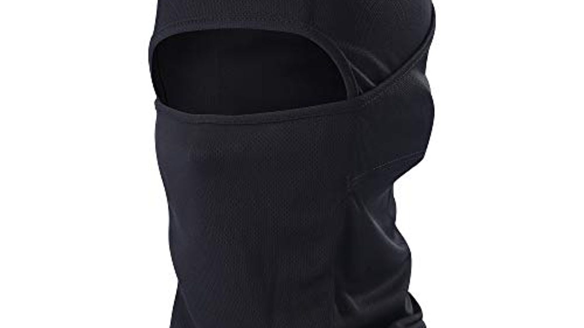 Balaclava Face Mask Adjustable Windproof UV Protection Hood (Black ...