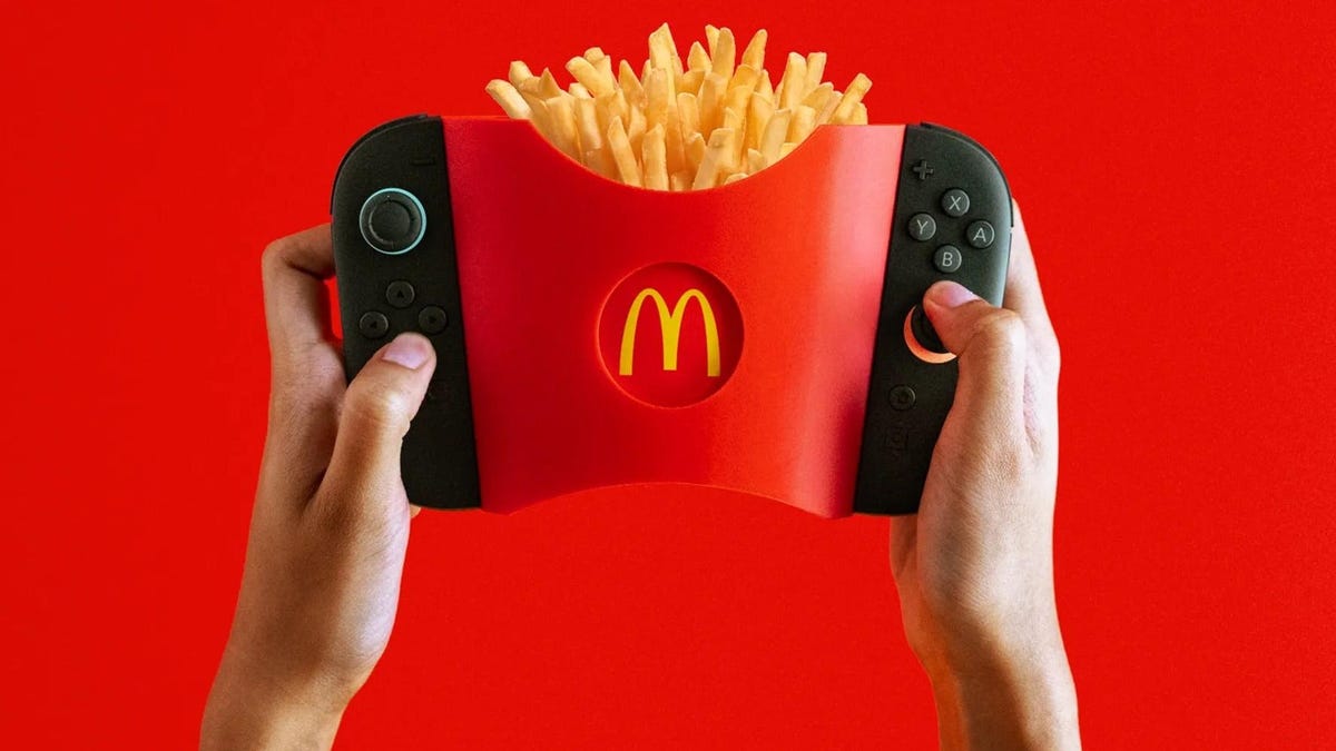 Switch 2 Joy-Con Grip Holds Your Fries While You Play