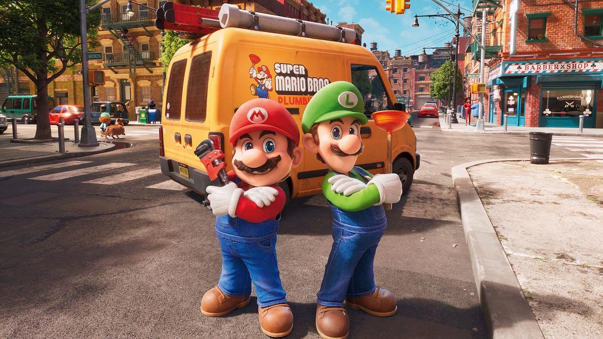 THE SUPER MARIO BROS. MOVIE, from left: Mario (voice: Chris Pratt