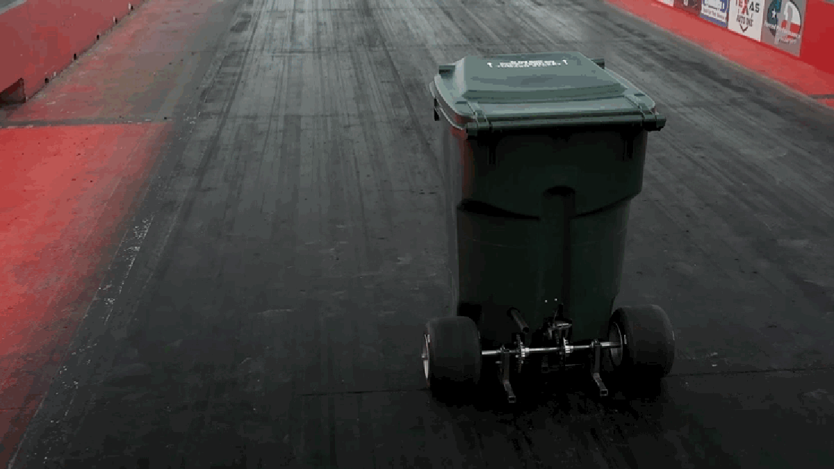 Someone Made a Fast Trash Can to Break a Land Speed Record