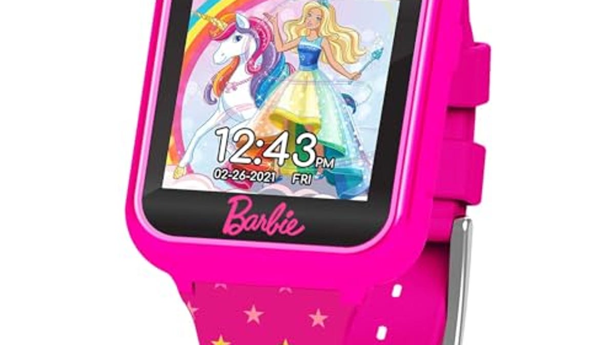 Accutime Kids Mattel Barbie Pink Educational Learning Touchscreen Smart Watch Toy for Girls, Now 14% Off