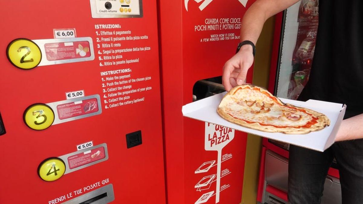 Automated Pizza Vending Machine PizzaForno Opens at Arco Gas Station in  Buckhead Atlanta - Eater Atlanta