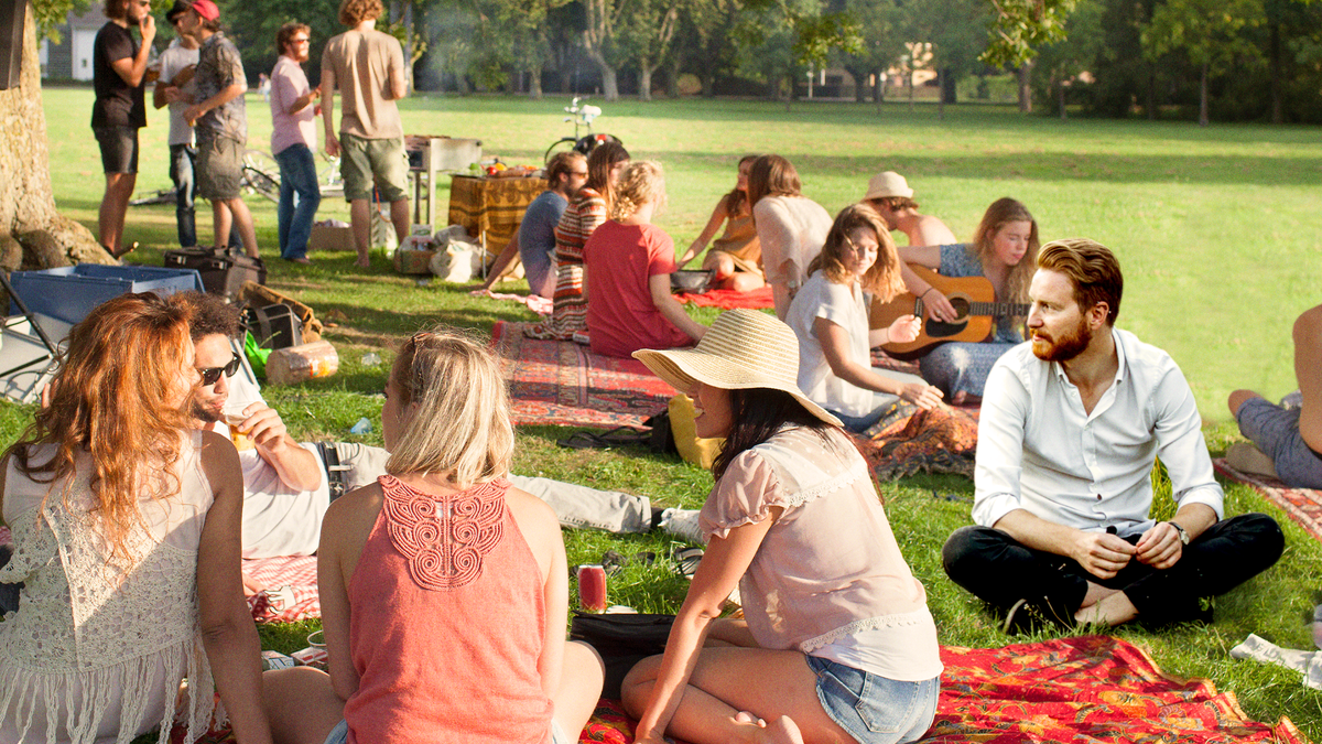 Man Who Didn t Bring Picnic Blanket Sits Ashamedly On Ground Next