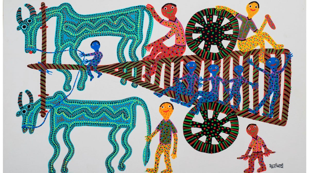 African Art Tribal Dance Canvas Oil Painting AlansiHouse