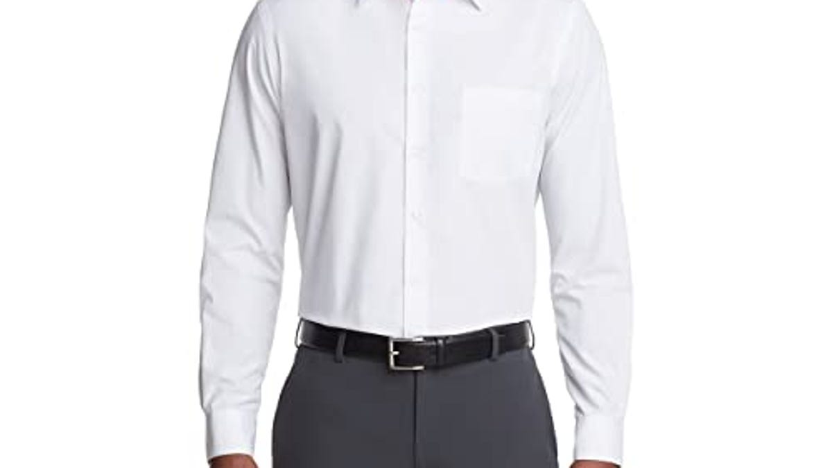 Van Heusen Men's Dress Shirt Regular Fit Poplin Solid, Now 24% Off