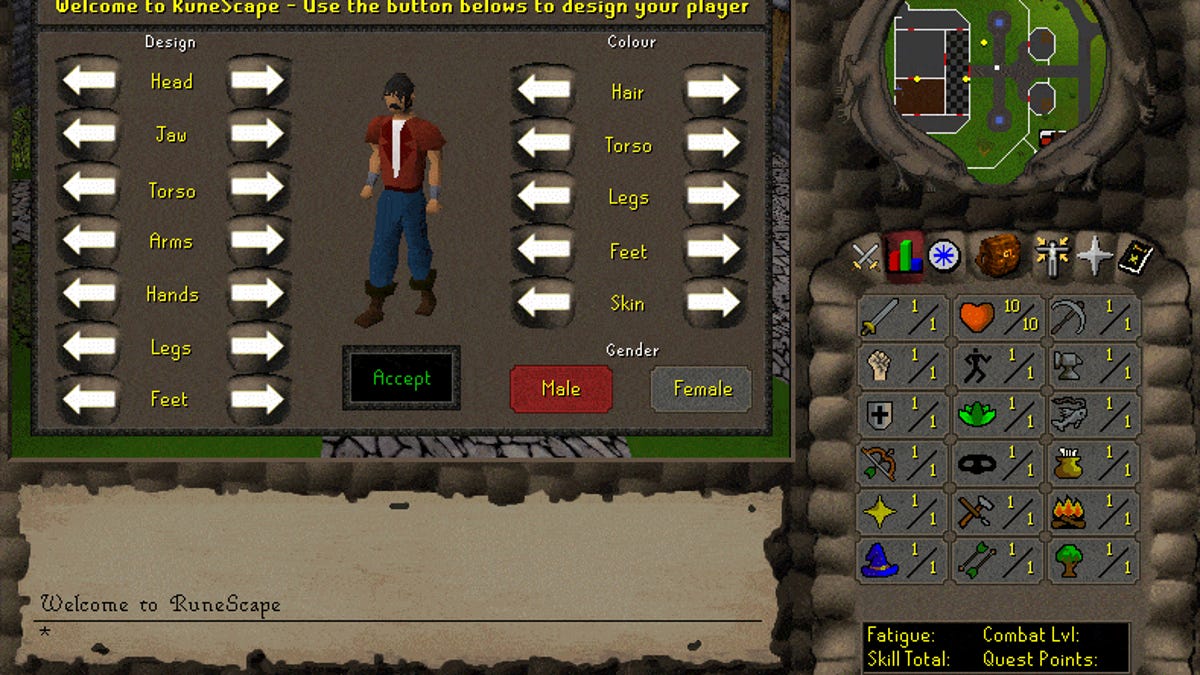 Old School Runescape: MMORPG with thousands and thousands of hours