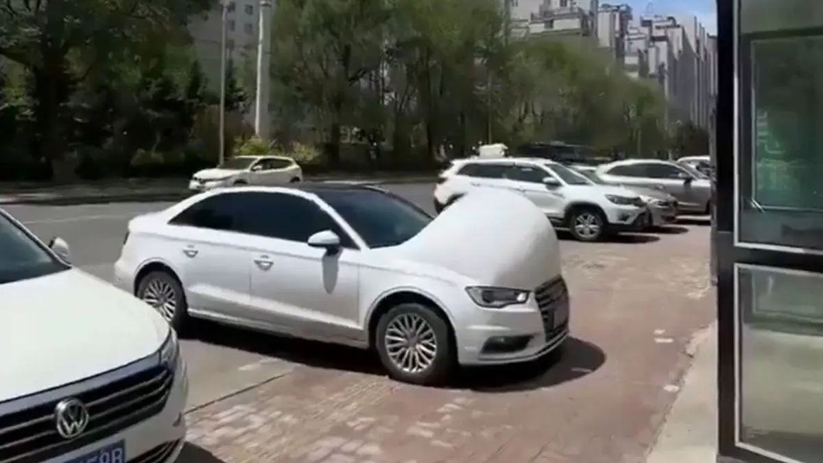 Viral ‘Pregnant’ Chinese Cars Are Not Cheap Wraps Bubbling Under Intense Heat