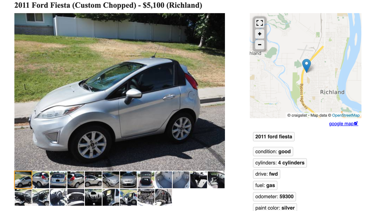 This Crazy 2011 Ford Fiesta Is Chopped And Now It's For Sale