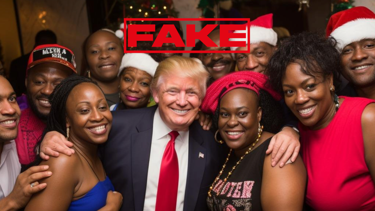 AI makes photos of fake Black Donald Trump supporters