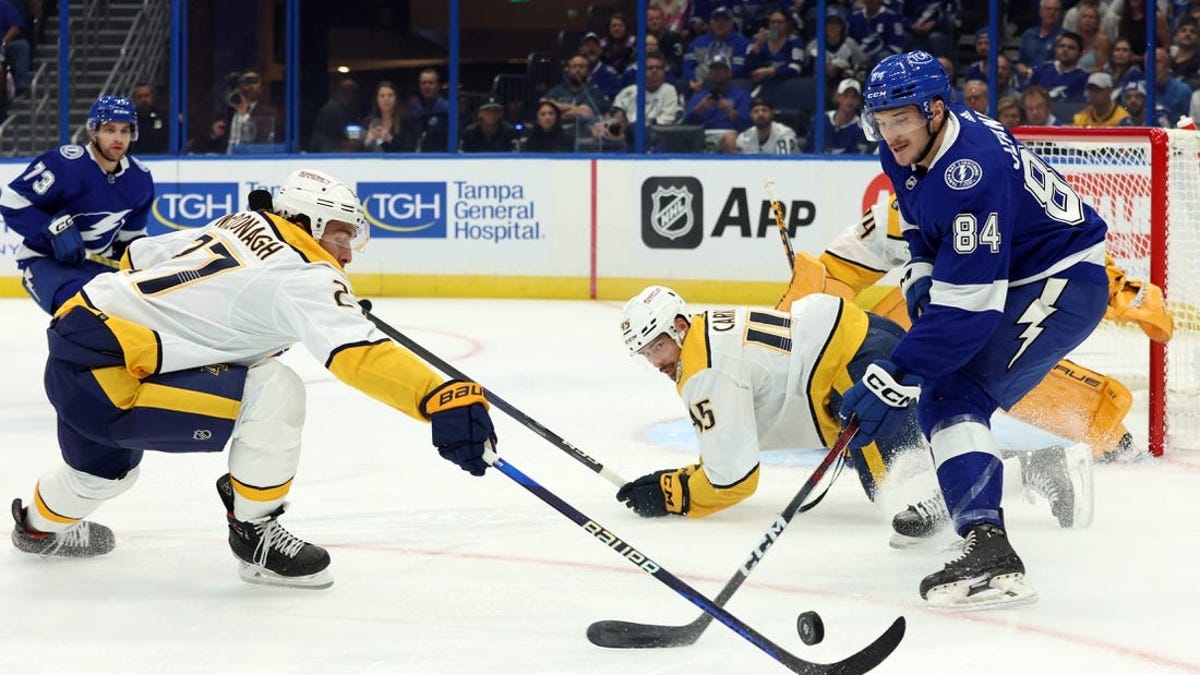 Nashville Predators defenseman Ryan McDonagh (27) during an NHL