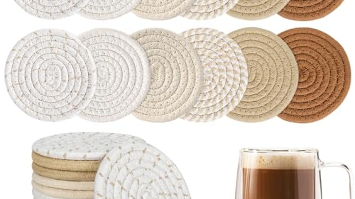 BUEDM 12 Pcs Boho Drink Coasters, Now 10% Off