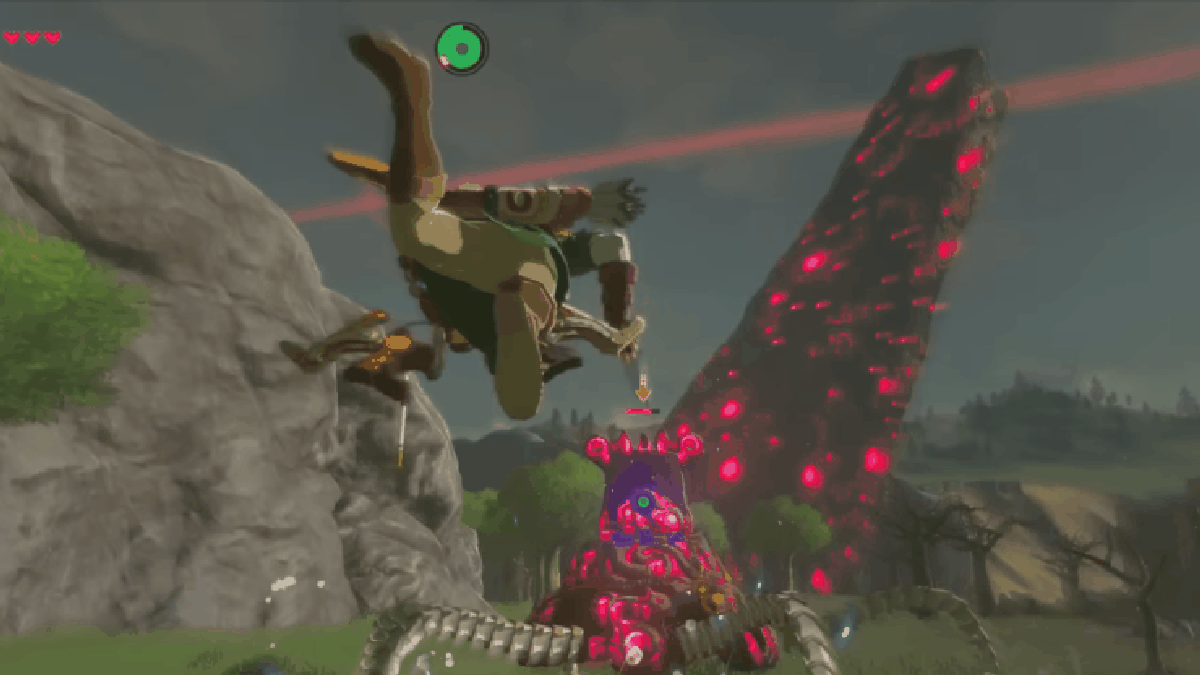 Breath Of The Wild Player Kills Guardian With Anime Swordplay