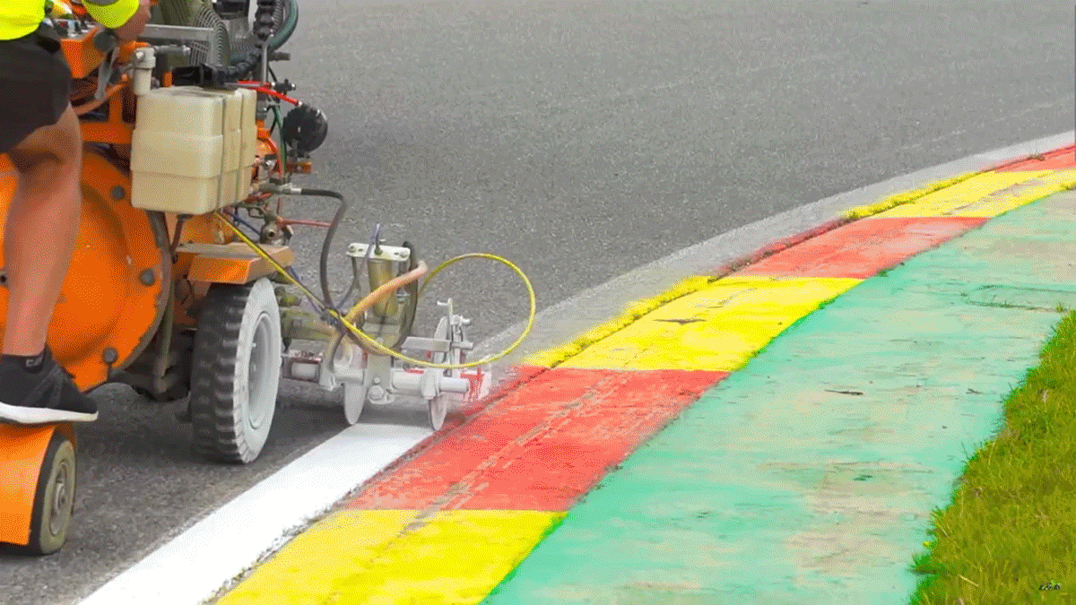 Here’s How F1 Tracks Get Painted Before Race Weekends