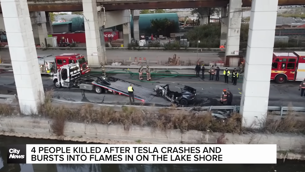 Fiery Tesla Crash Traps And Kills Four After Electric Doors Couldn’t Open