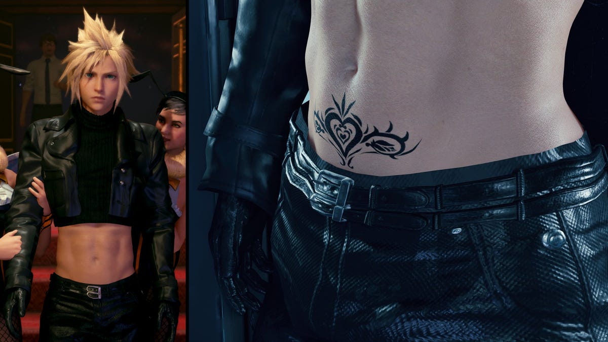 Final Fantasy VII Remake Mod Gives Cloud A Sexy Midriff Tattoo