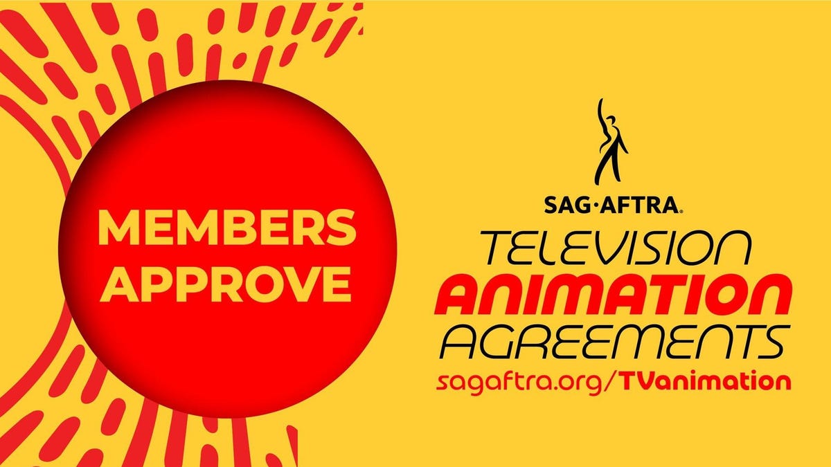 Los miembros de SAG-AFTRA dan una aprobación casi unánime al nuevo contrato de animación televisiva