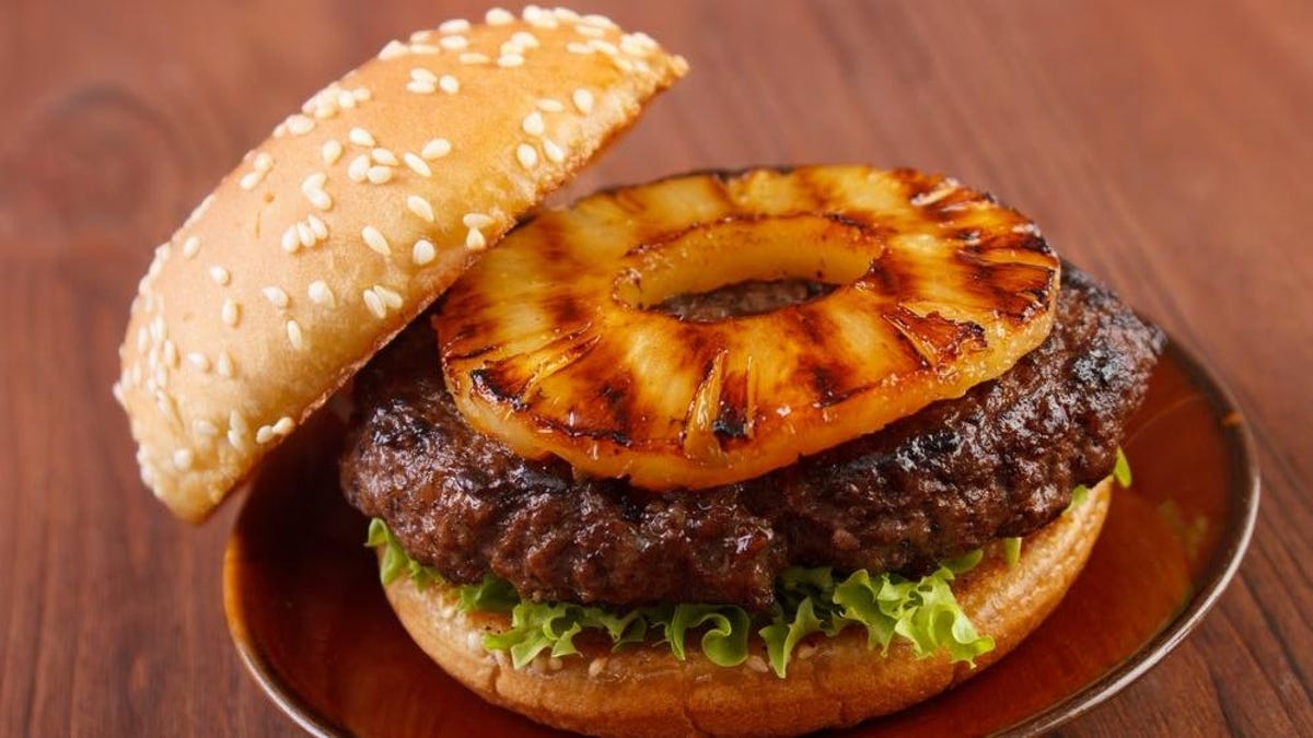 Recipe Box, Burgers with Spiralized Onion & Pineapple Salsa & Everything  Potato Chips