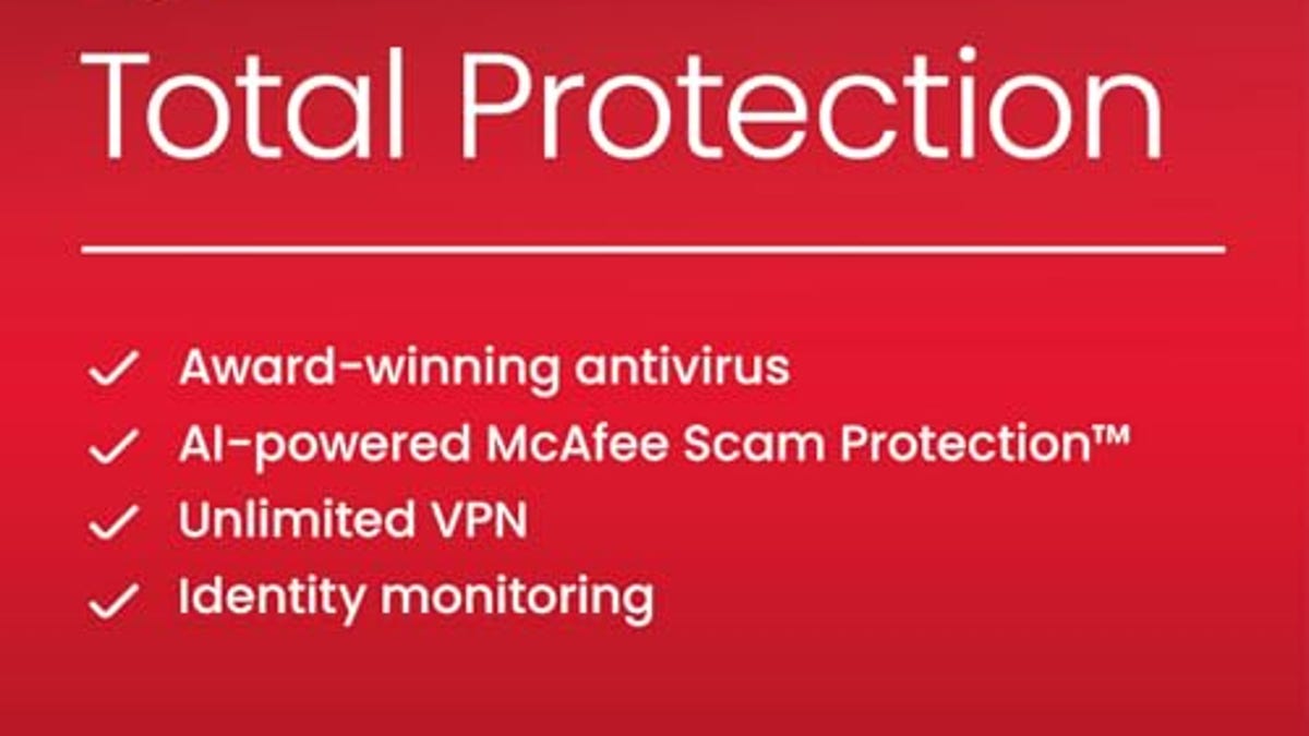 McAfee Total Protection 2024 1 Device Cybersecurity Software