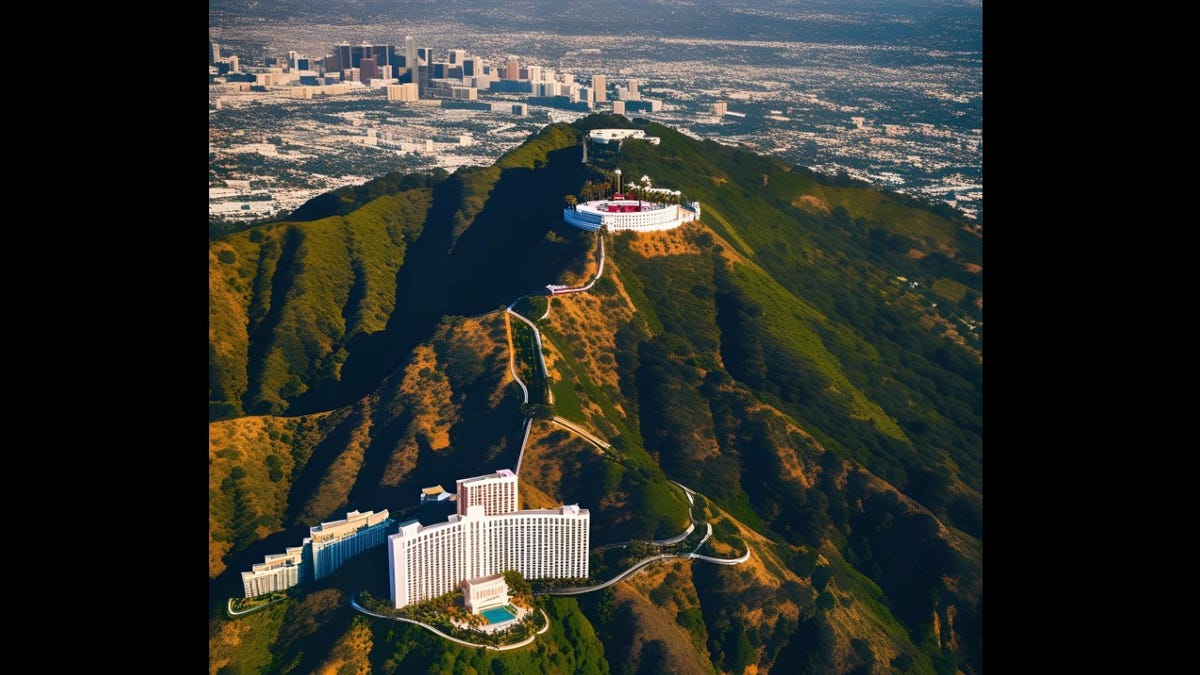 Esta foto del «Monte Hollywood» de California que ha circulado ampliamente es completamente falsa