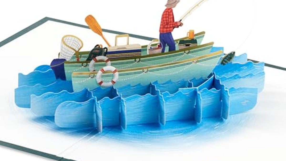 Hallmark Signature Paper Wonder Fishing Pop-Up Card (Have a Reel Nice Day) for Birthdays, Now 10% Off