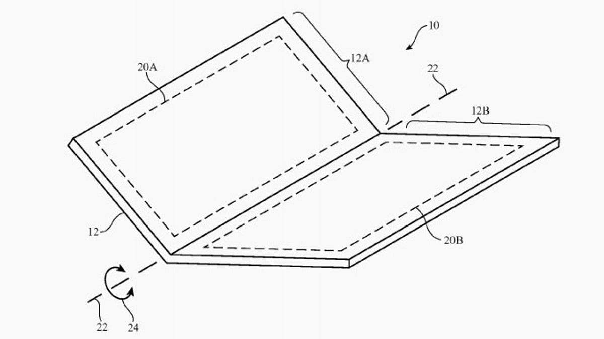 Apple (AAPL) has filed a patent for a phone that bends in half