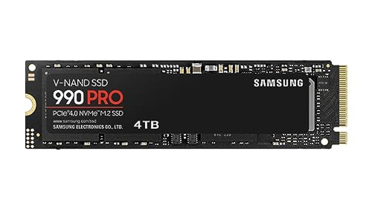 SAMSUNG 990 PRO SSD 4TB PCIe 4.0 M.2 2280 Internal Solid State Hard Drive, Now 35% Off