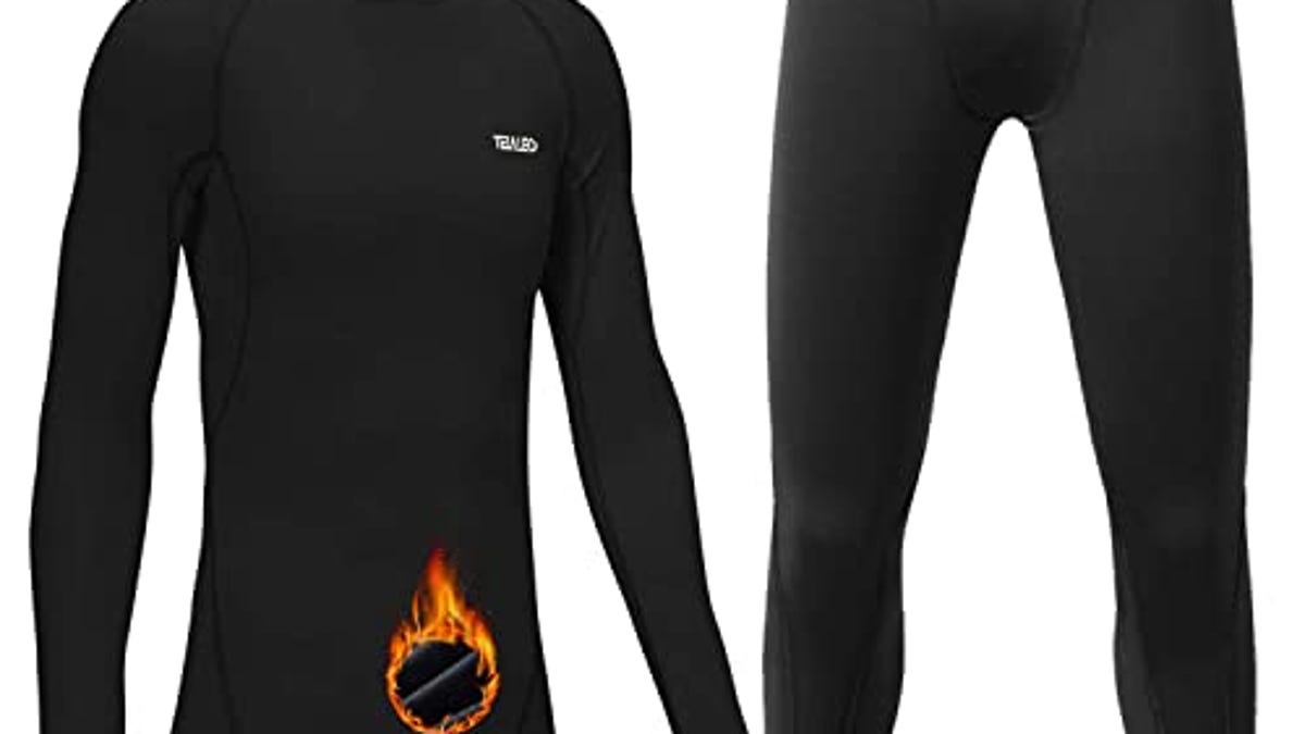 TELALEO Youth Boys' Compression Thermal Baselayer Tights Fleece