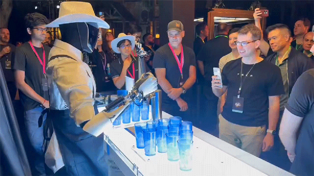 Tesla’s Beer-Serving Optimus Robot Was Controlled By A Human The Whole Time