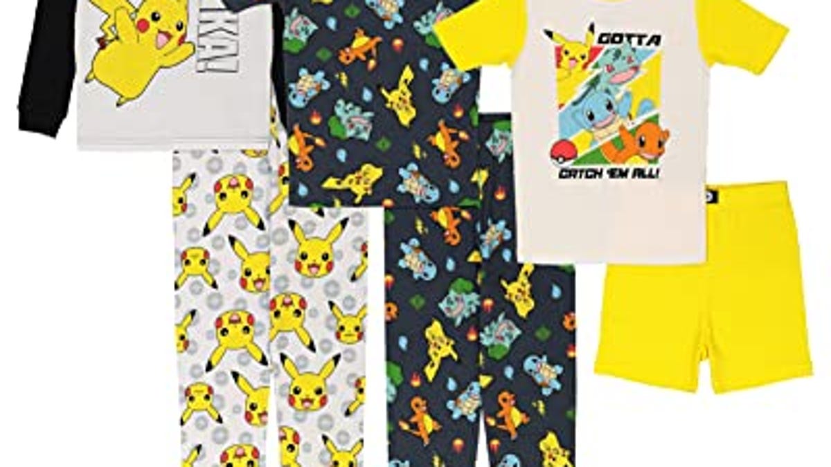 Pokemon Boys’ 6-Piece Snug-Fit Cotton Pajamas Set, Now 19% Off