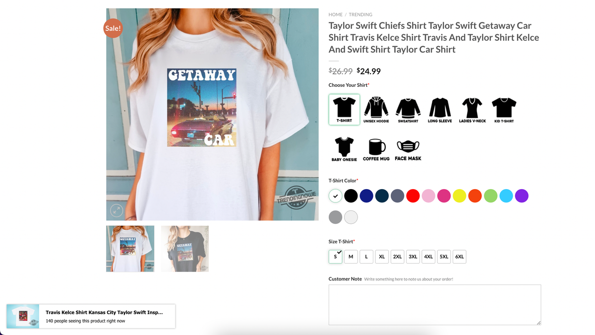 Where To Buy Taylor Swift x Travis Kelce Merch