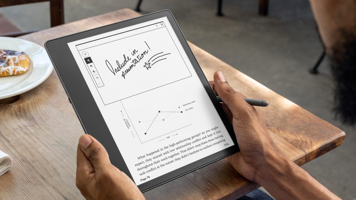 Este libro electrónico incorpora un lápiz táctil para tomar notas