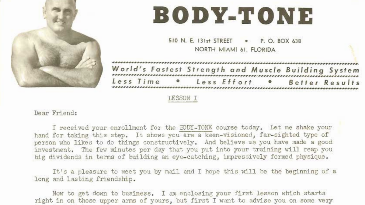 I Tried a Vintage Mail Order Bodybuilding Course and There's a Reason Nobody Does These Anymore