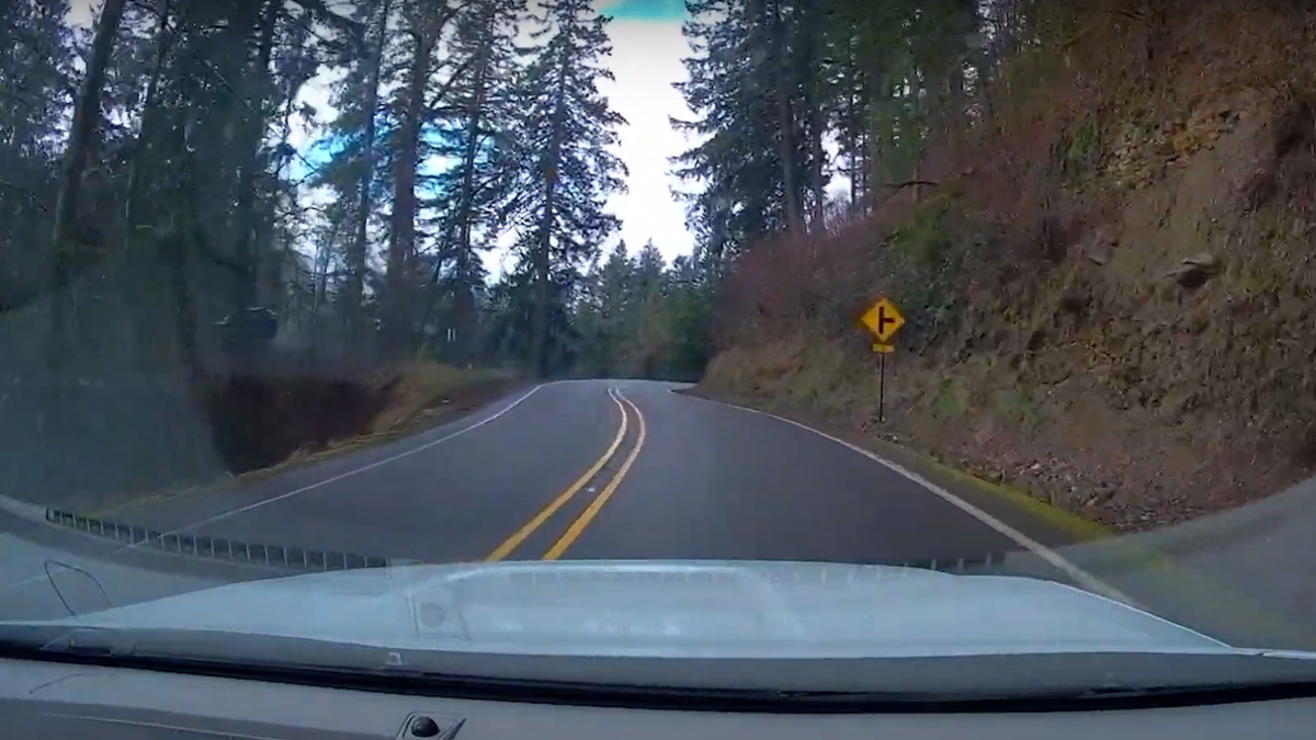 Dashcam Captures Distracted Driver Plunging Off Cliff And Falling 200 Feet
