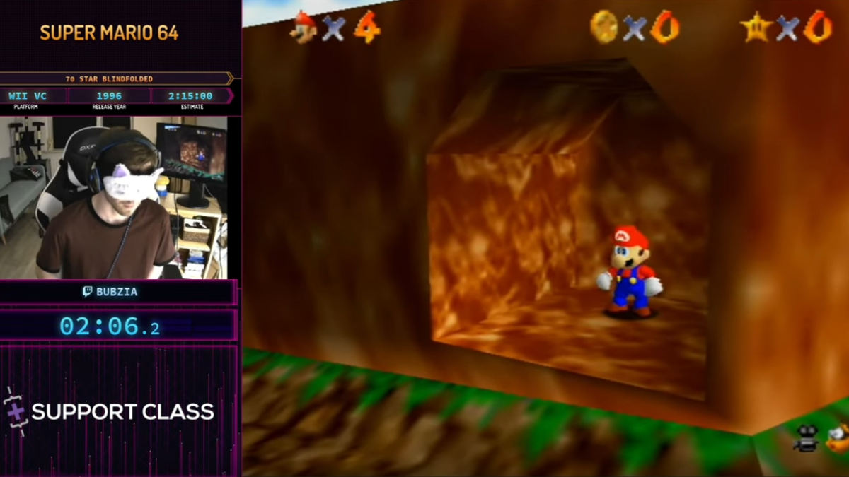 An update on the people speedrunning Mario while blindfolded