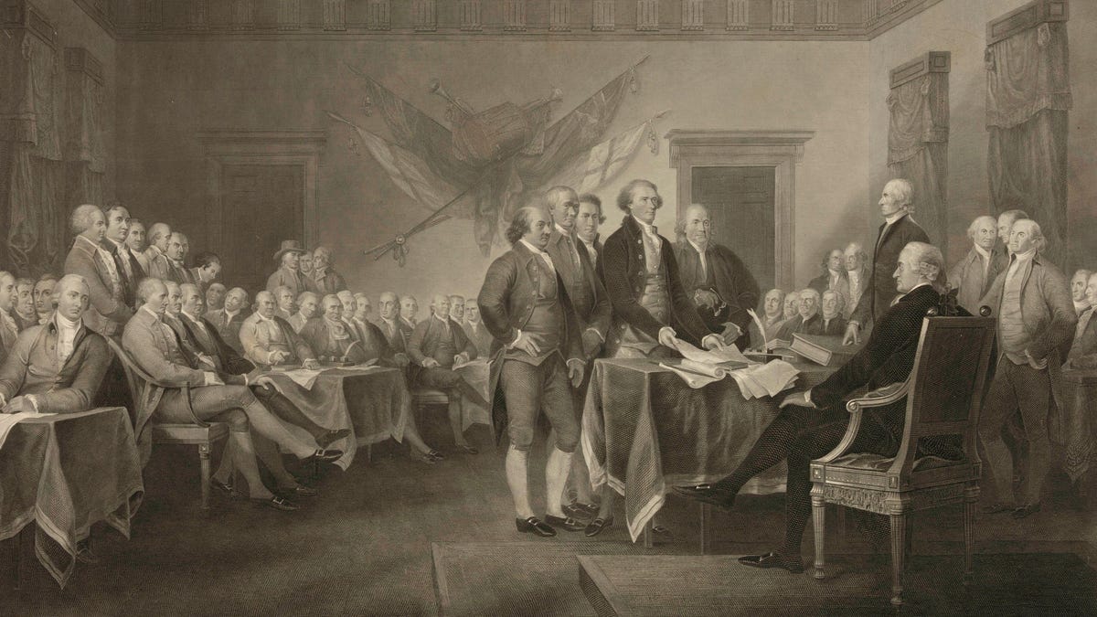 declaration of independence taken down for hate speech