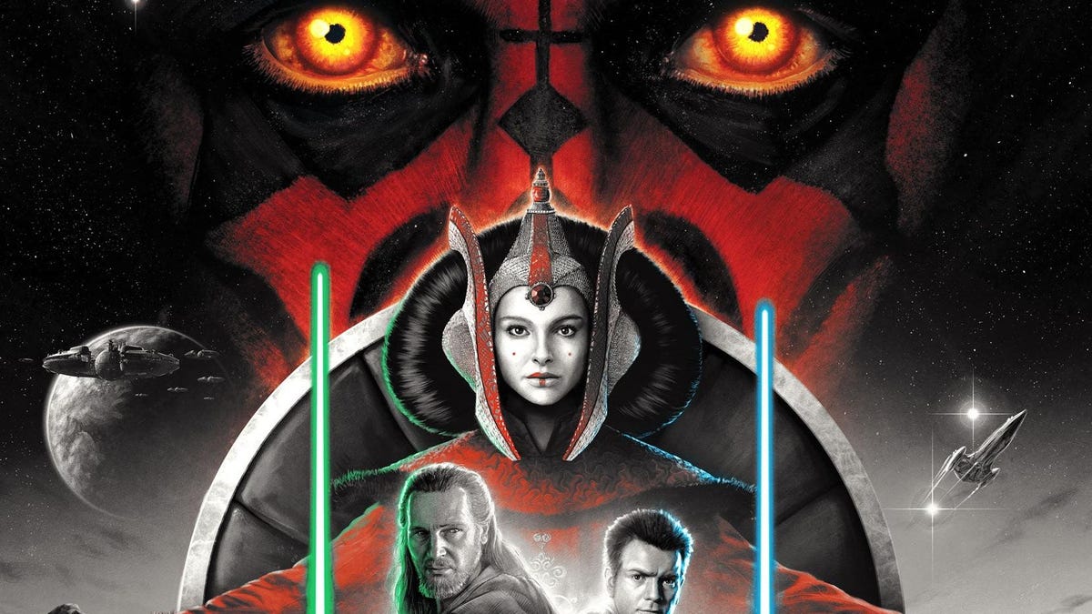 El póster oficial del 25 aniversario de Star Wars: The Phantom Menace ya está disponible