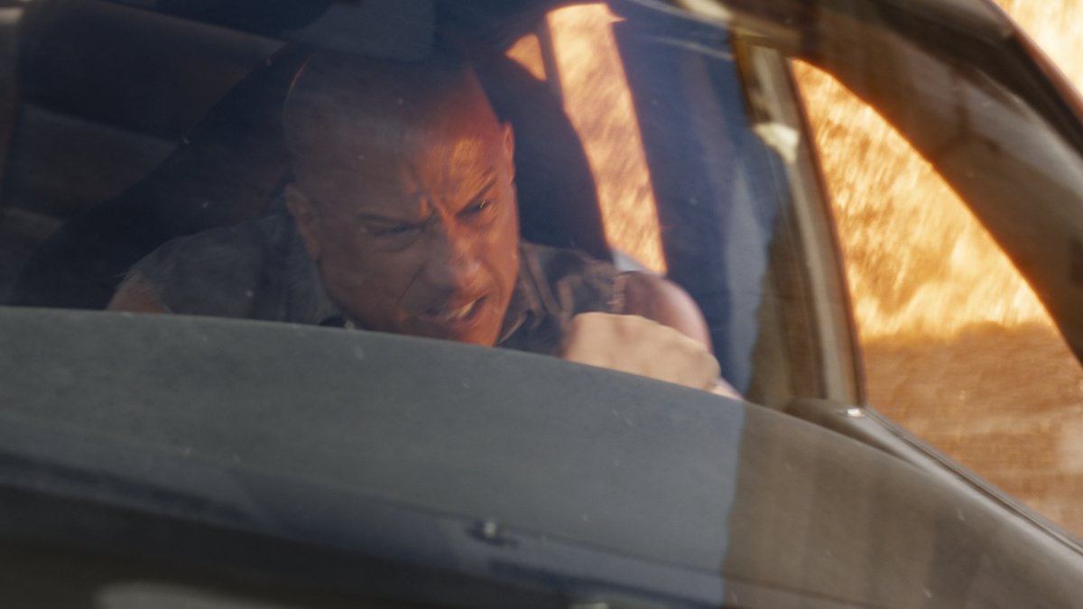 Vin Diesel politely reacts to the thing that happens in Fast X