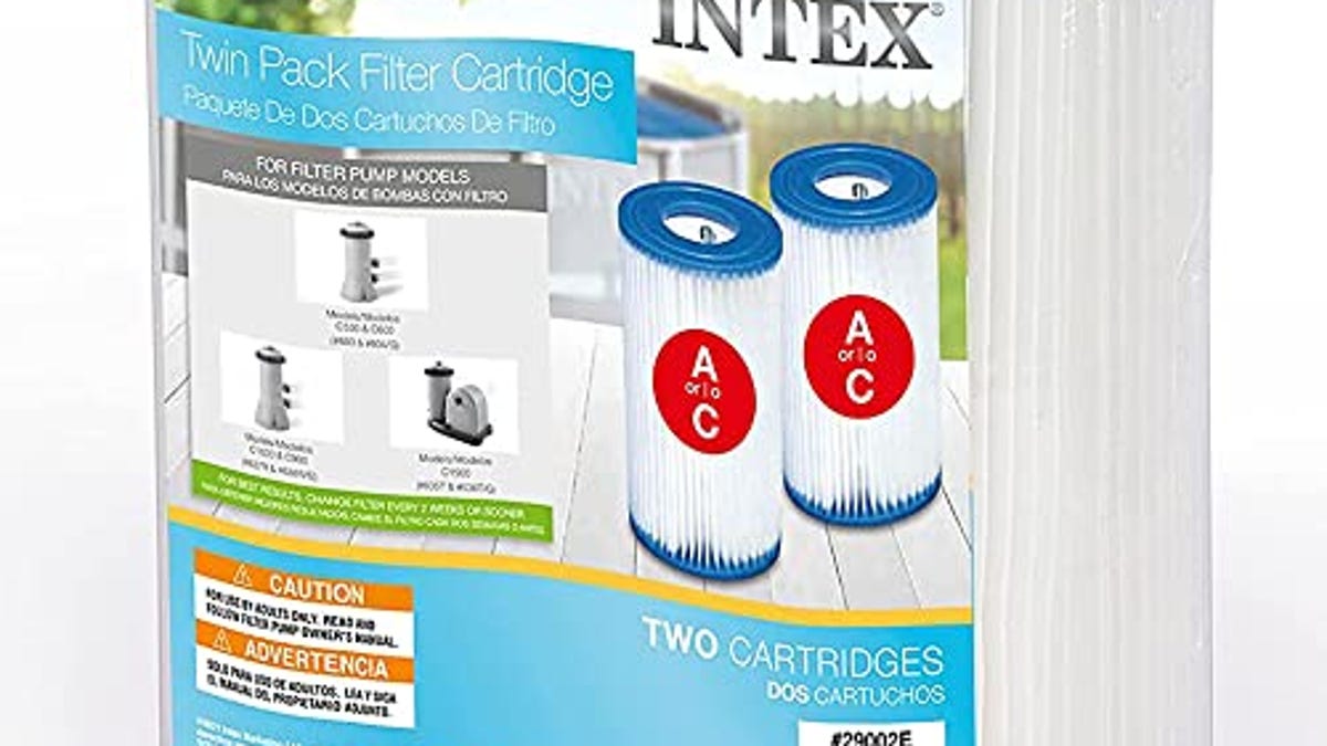 Intex 29002E Easy Set Type A or C Heavy Duty Dacron Paper Pool Filter Replacement Cartridge for Various and Krystal Clear Models, Now 71% Off