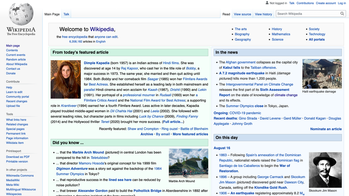 Was the Wikipedia website hacked with a Nazi symbol?