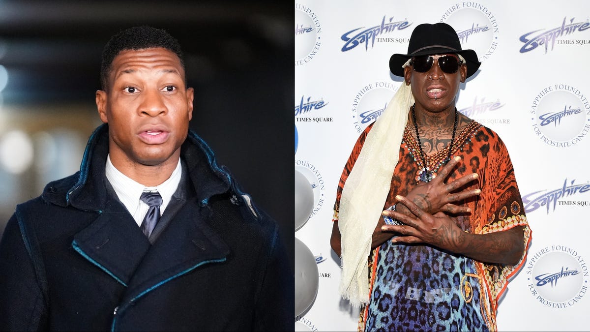 Image for article Jonathan Majors has now been fired from playing Dennis Rodman  The A.V. Club
